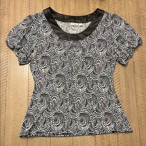 Cato Black and White Patterned Blouse